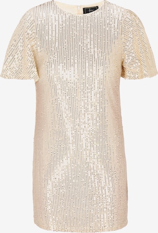 faina Kokteilové šaty - Zlatá: predná strana