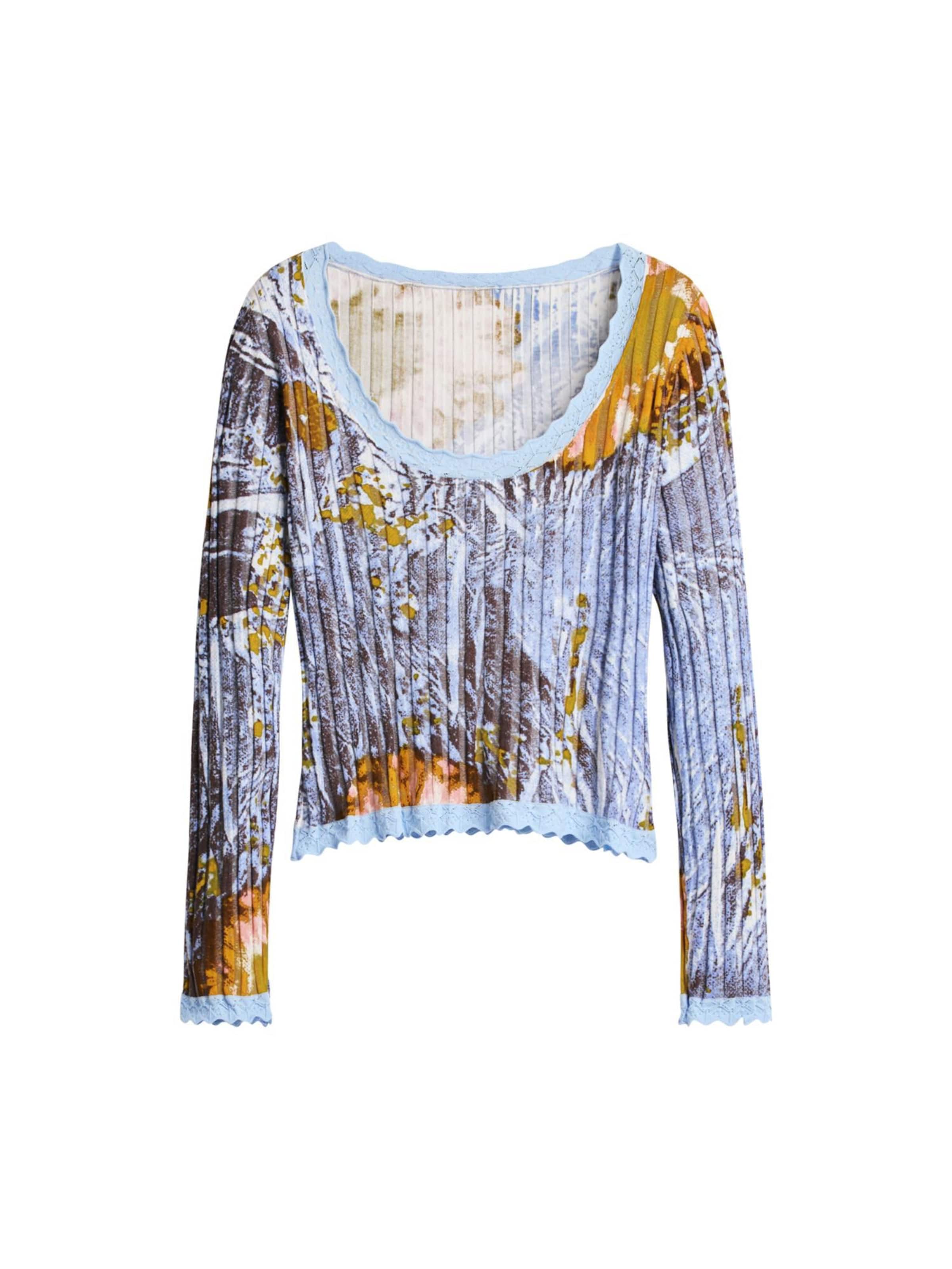 Desigual Тениска в синьо: отпред