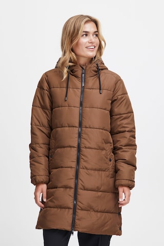 Fransa Winter Jacket 'Mabelle' in Brown: front