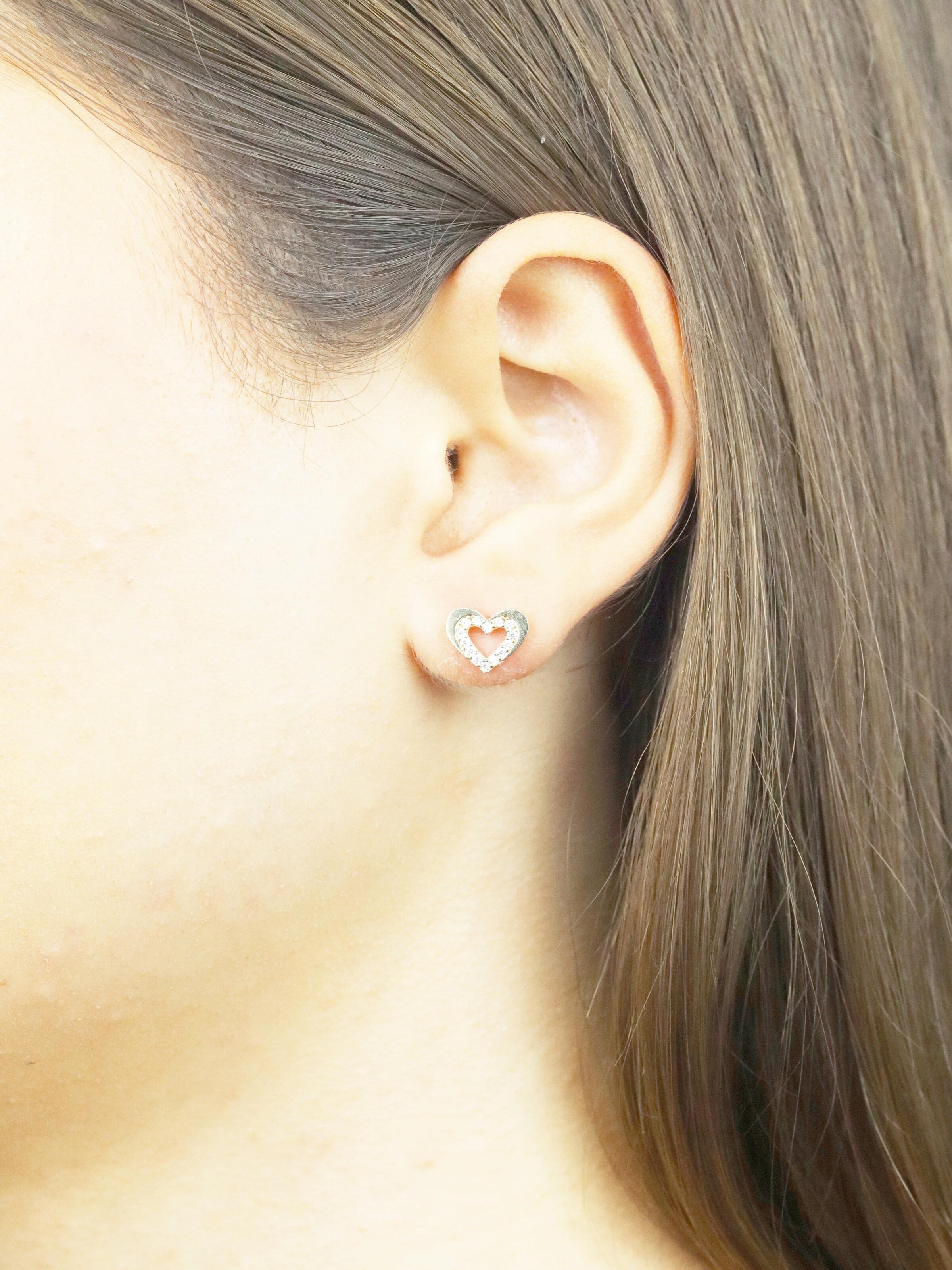 Vanlere - Pendientes 'Herz' en amarillo: frente