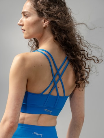 Bustier Soutien-gorge de sport 'Criss Cross' Hey Honey en bleu