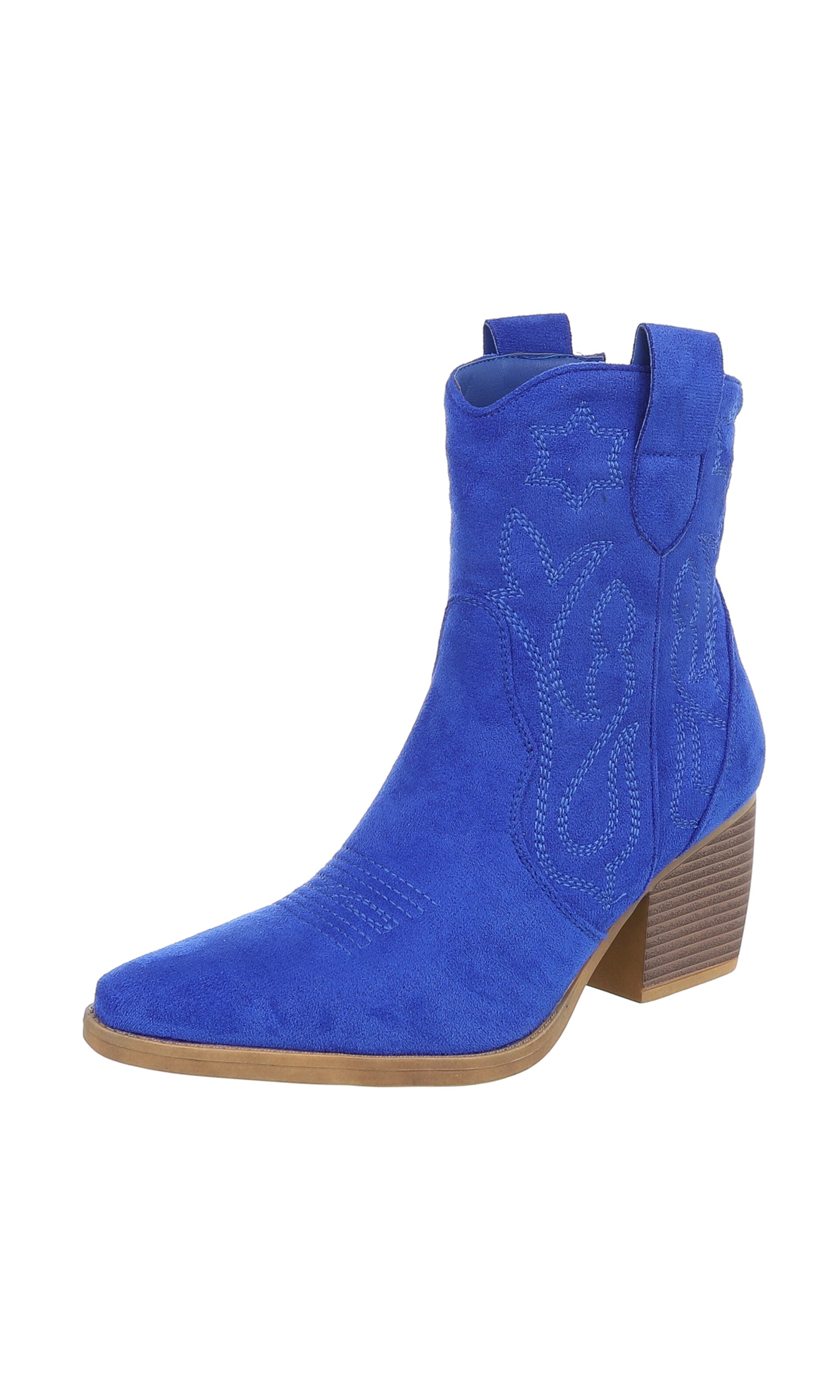Ital-Design Cowboy Boots in Blue: front