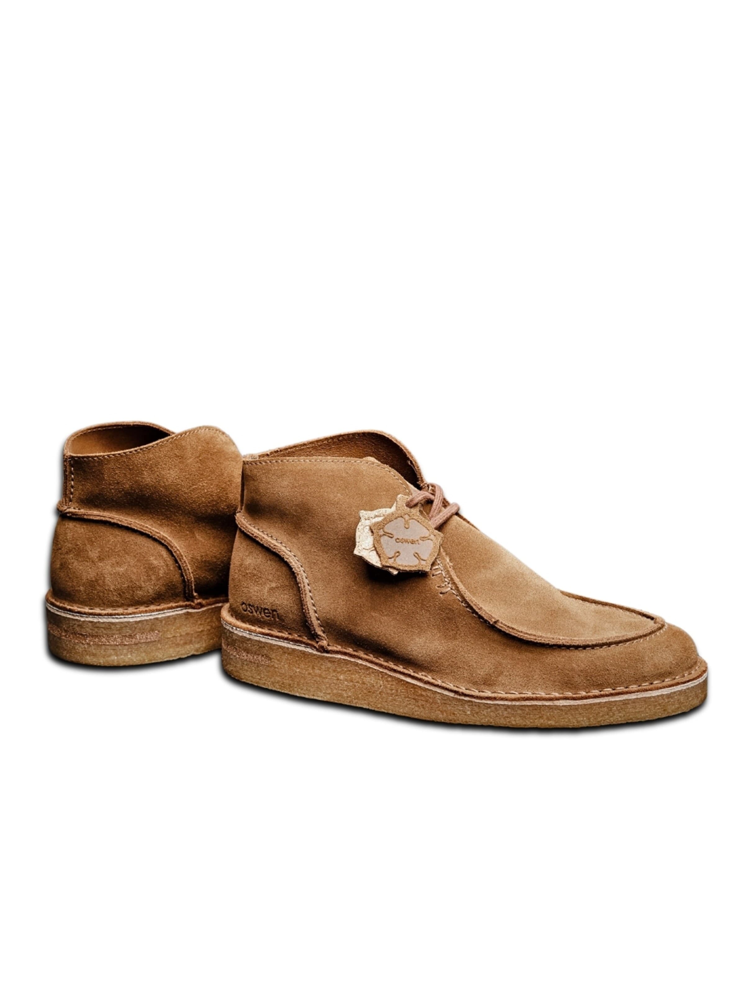 oswen Lace-up boot 'Ewaldi Suede Boot' in Brown