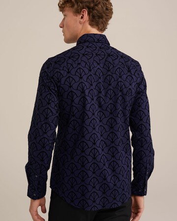 WE Fashion Slim Fit Forretningsskjorte i blå