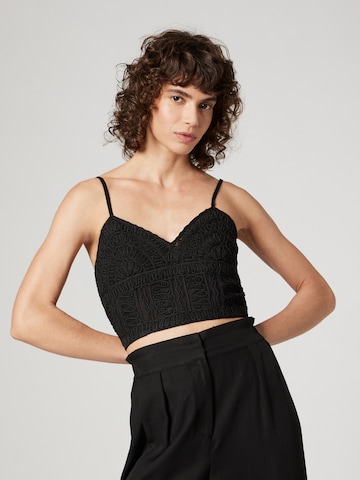 Guido Maria Kretschmer Women - Top 'Cara' em preto: frente