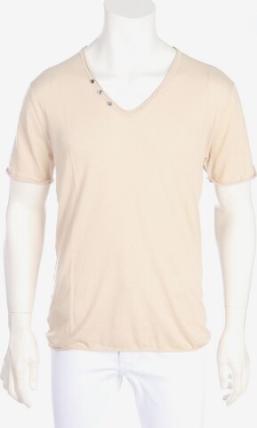 DANIELE ALESSANDRINI Shirt in XL in Beige: front