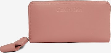 Porte-monnaies Calvin Klein en rose : devant