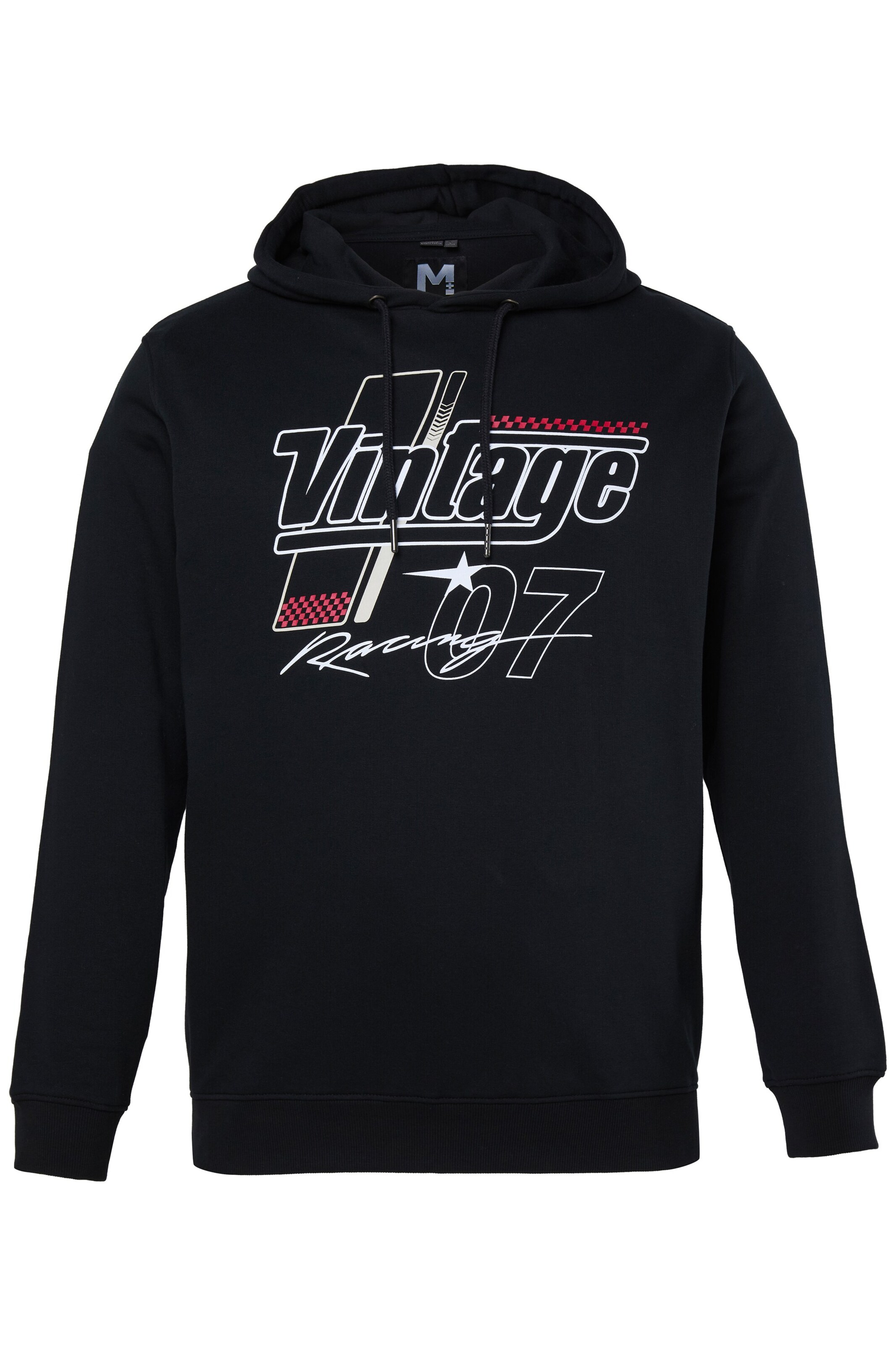 Men Plus Sweatshirt in Zwart: voorkant