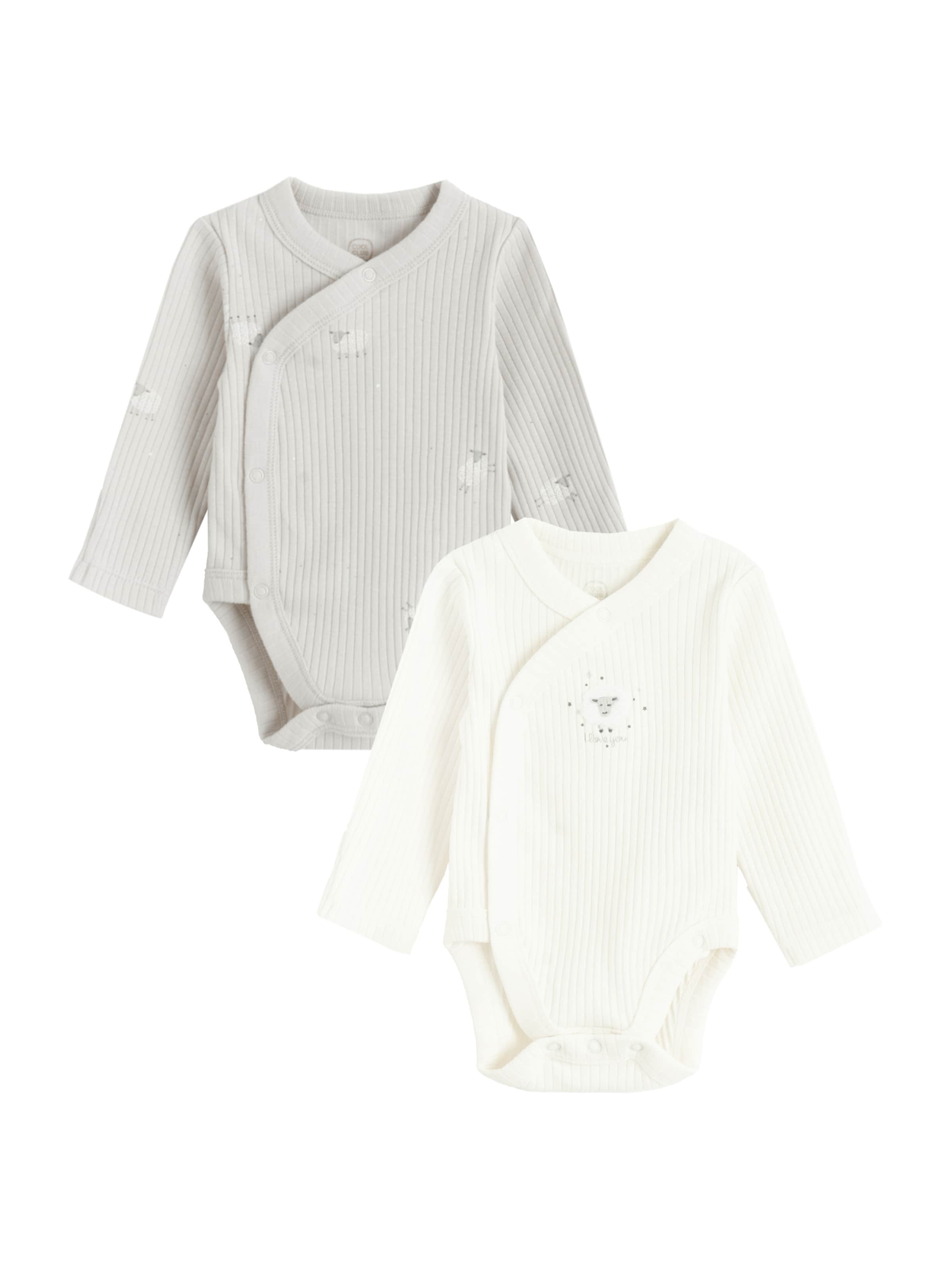 Cool Club Jungen - Ganzteile 'BODY L/S 2-PACK' in Grau: Vorderseite