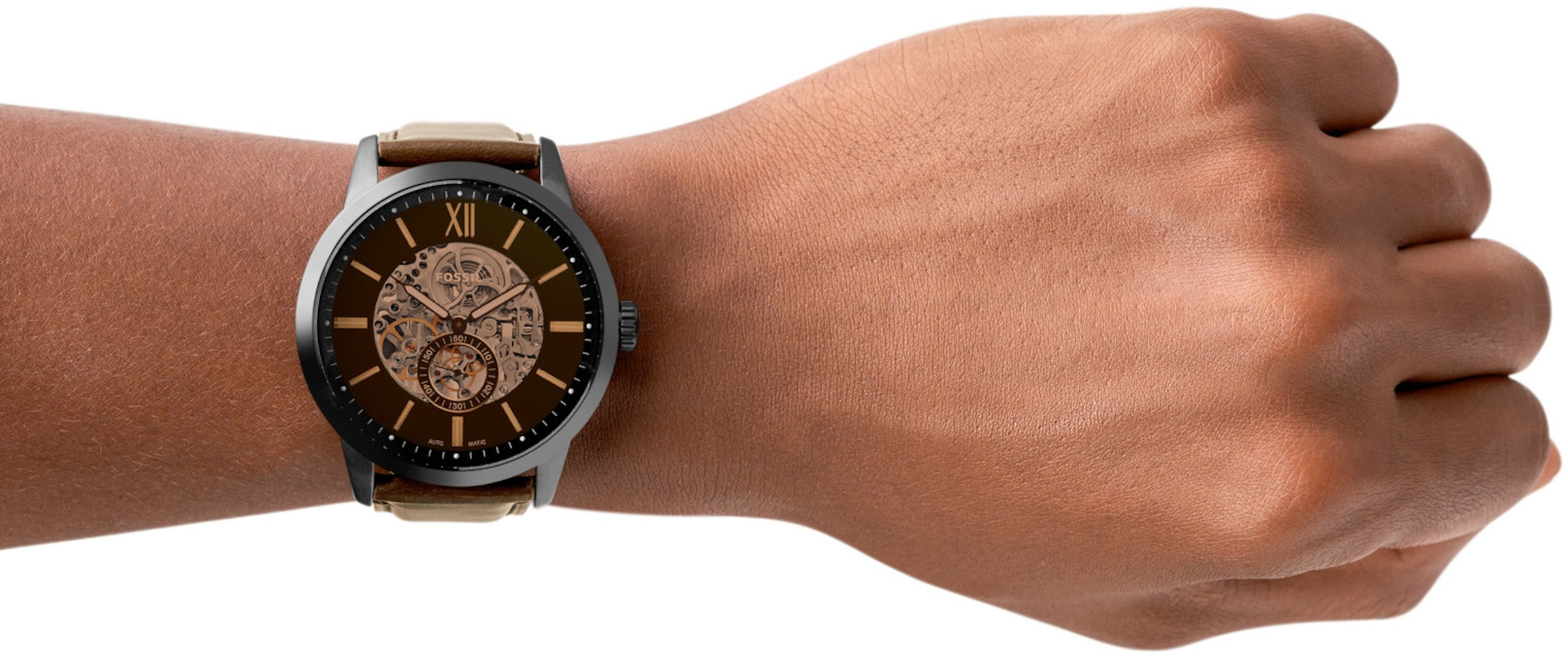 FOSSIL Analog watch 'Townsman' in Brown