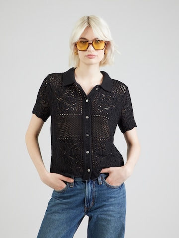 LEVI'S ® 'Susanna Floral Crochet Shirt' in Schwarz: Vorderseite