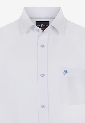 DENIM CULTURE Regular fit Button Up Shirt 'CESARE' in White