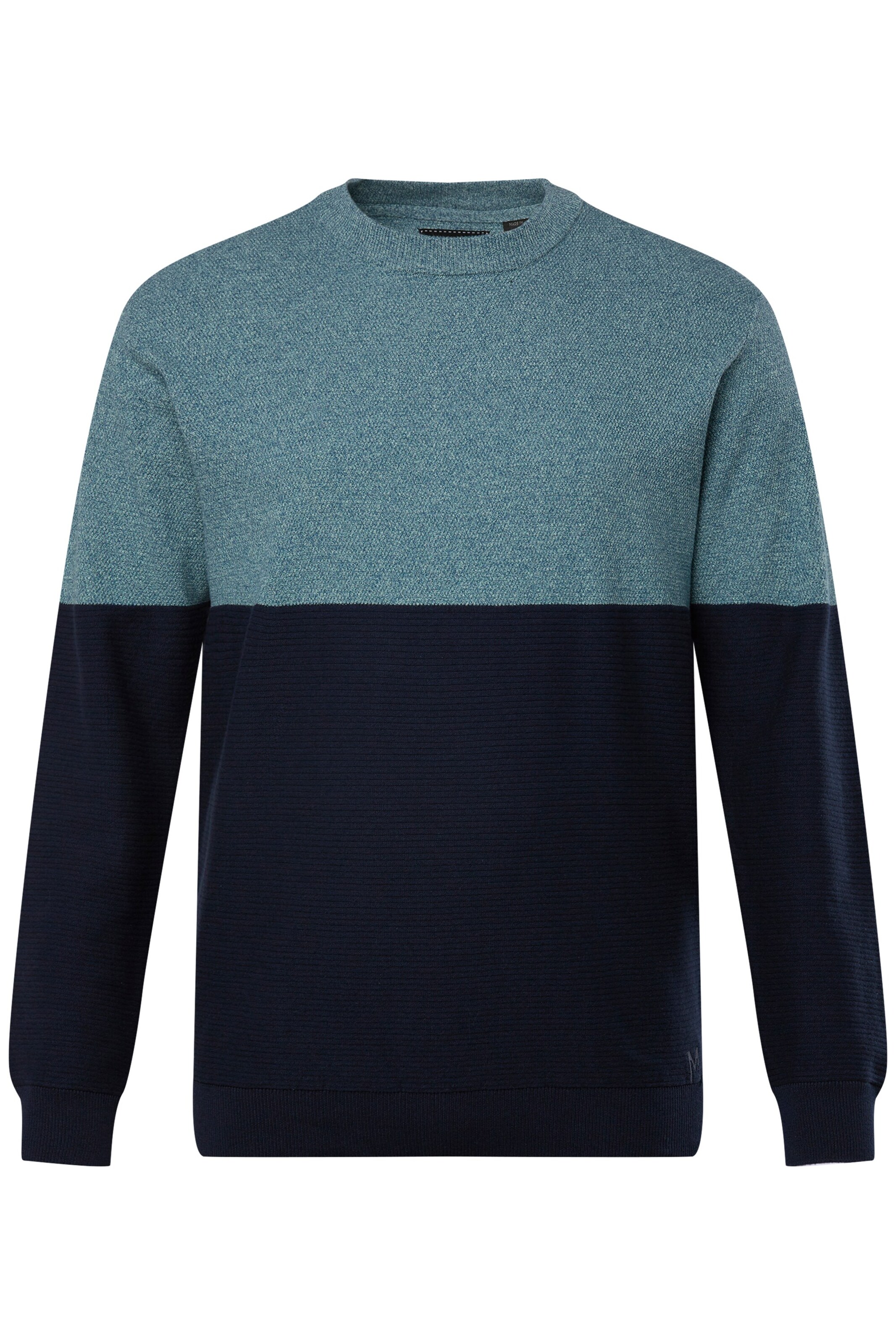 Men Plus Sweater in Green: front