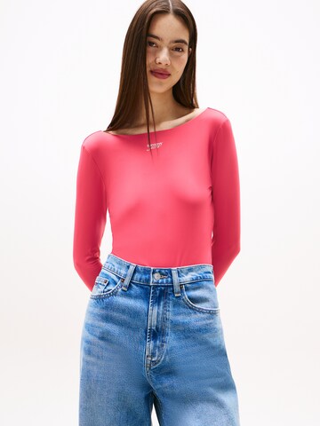 Tommy Jeans Rövid body - piros: elől