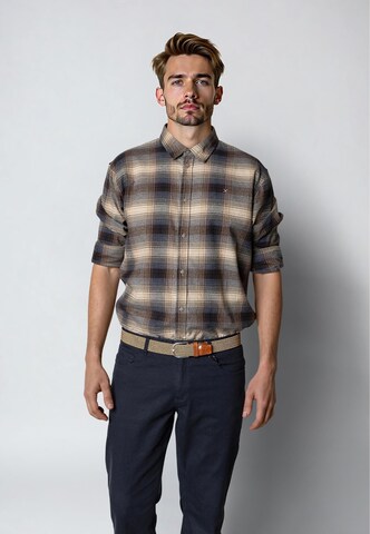 Clean Cut Copenhagen Regular Fit Hemd 'Dylan' in Beige: Vorderseite