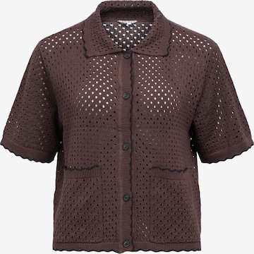 OBJECT Вязаная кофта 'OBJLynel' в Коричневый: спереди