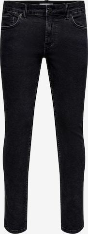 Slimfit Jeans 'LOOM' de la Only & Sons pe negru: față