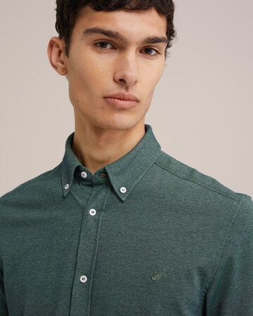 WE Fashion Slim fit Button Up Shirt in Green