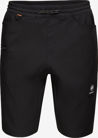MAMMUT Regular Outdoorhose ‘Massone’ in Schwarz: Vorderseite