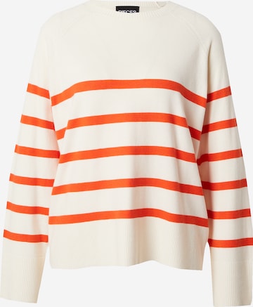 PIECES Kampsun 'SIA', värv valge: eest vaates