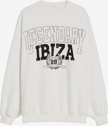 Bershka Sweatshirt i beige: forside