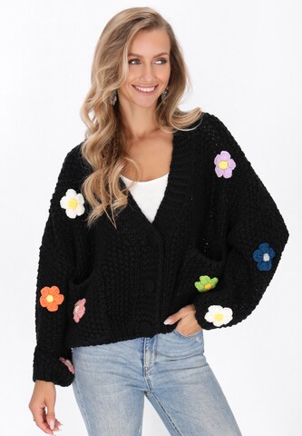 IZIA Neuletakki 'Fashion Look' värissä musta: etupuoli