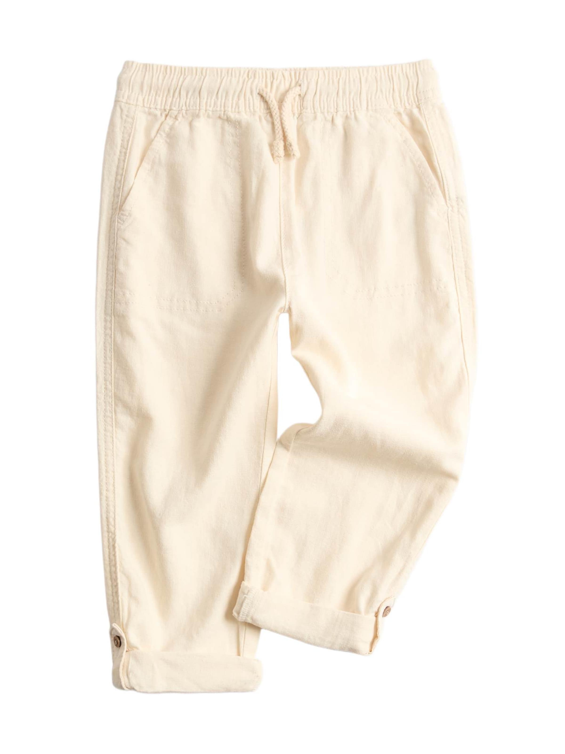 Marks & Spencer Loosefit Broek in Beige: voorkant