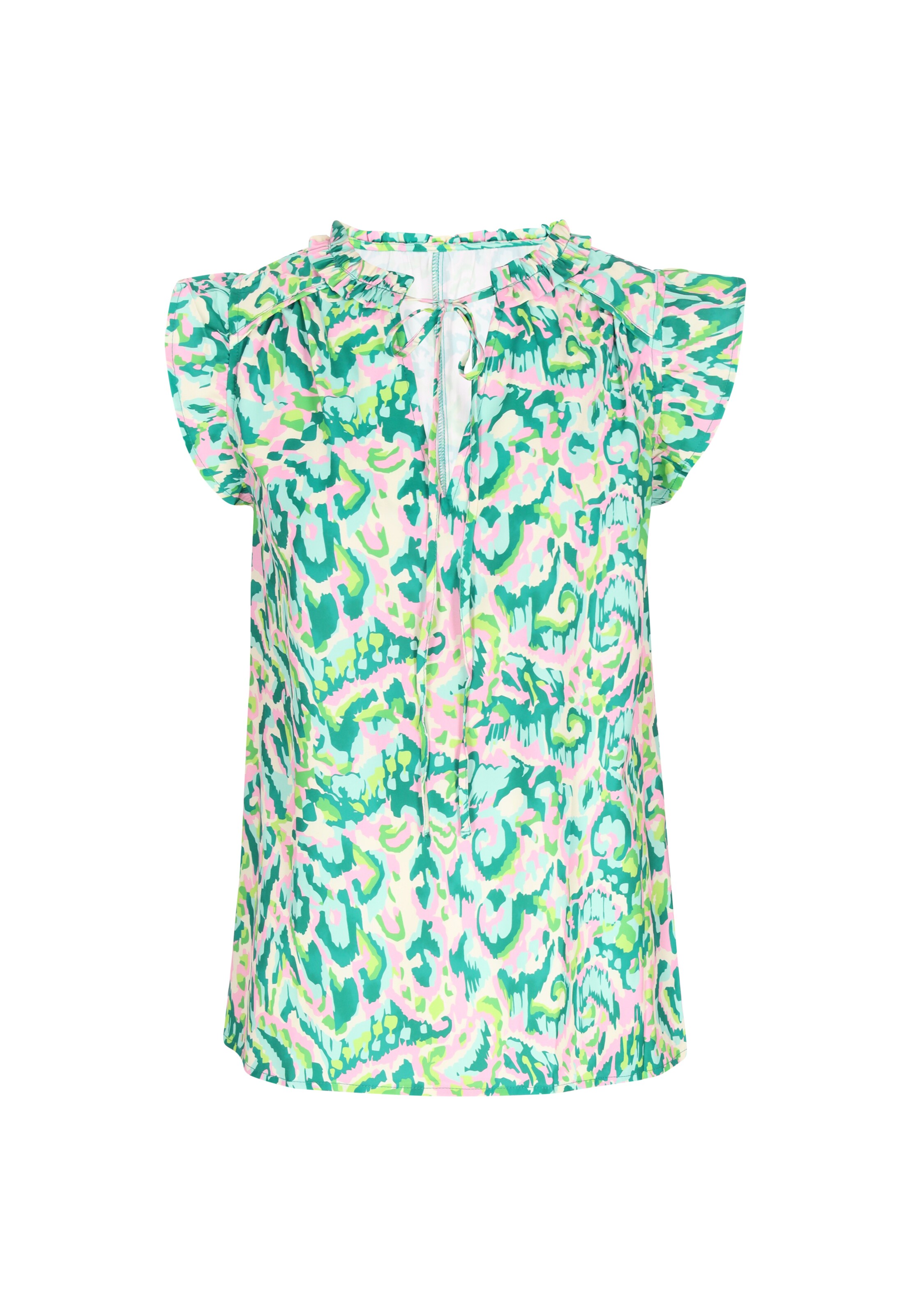 Bluză 'Fashion Look' ebeeza pe turcoaz / verde / roz, Vizualizare produs