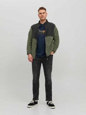 Jack & Jones Plus Fleecejacke 'Hyper' in Grün