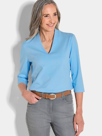 Goldner Shirt in Blau: Vorderseite