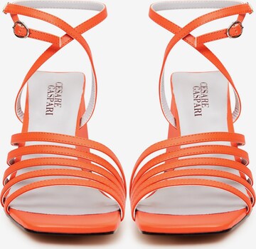 CESARE GASPARI Strap Sandals in Orange