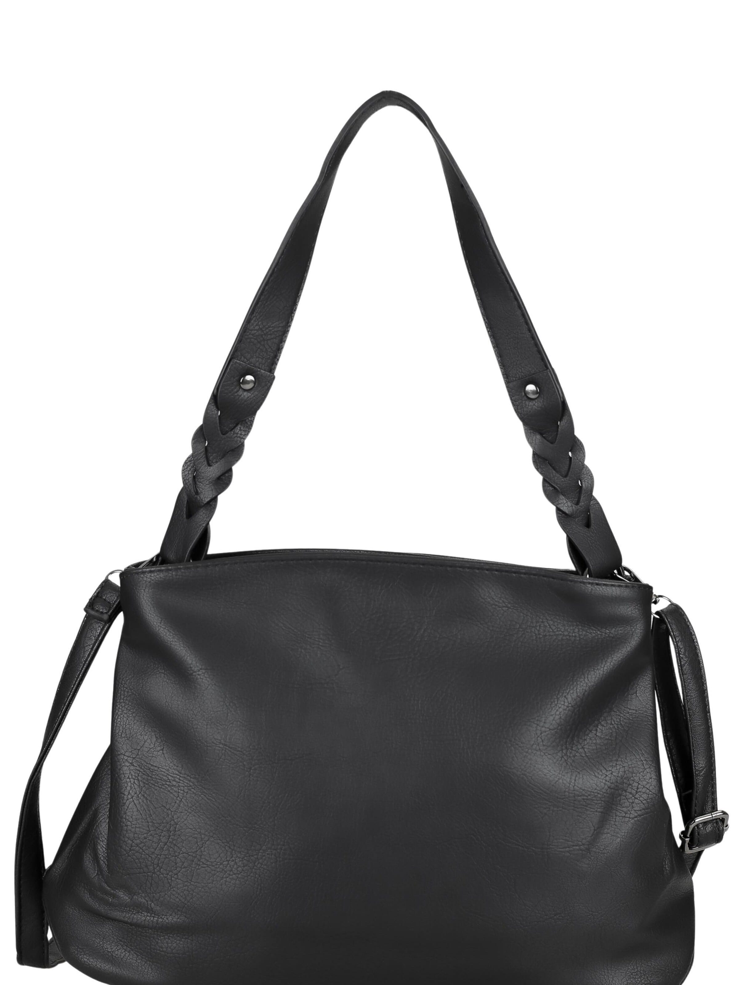 Toni&Friends Shoulder Bag 'Flechtzauber' in Black: front
