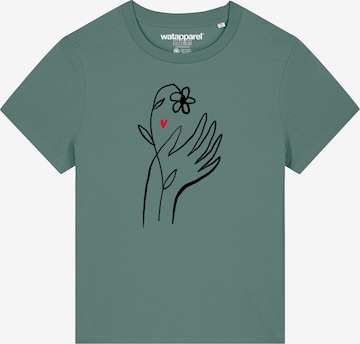 T-shirt 'Self love' Watapparel en vert : devant
