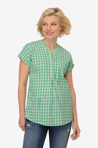 LAURASØN Blouse in Groen: voorkant