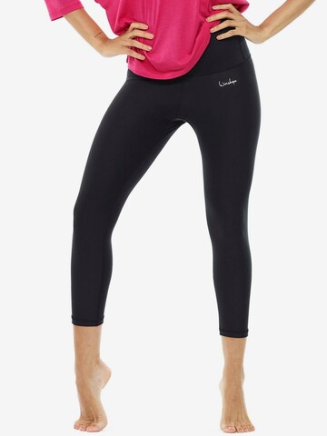 Skinny Pantalon de sport 'HWL302' Winshape en noir : devant