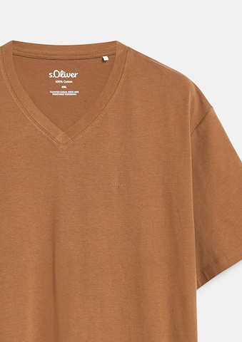 s.Oliver Men Big Sizes Shirt in Brown