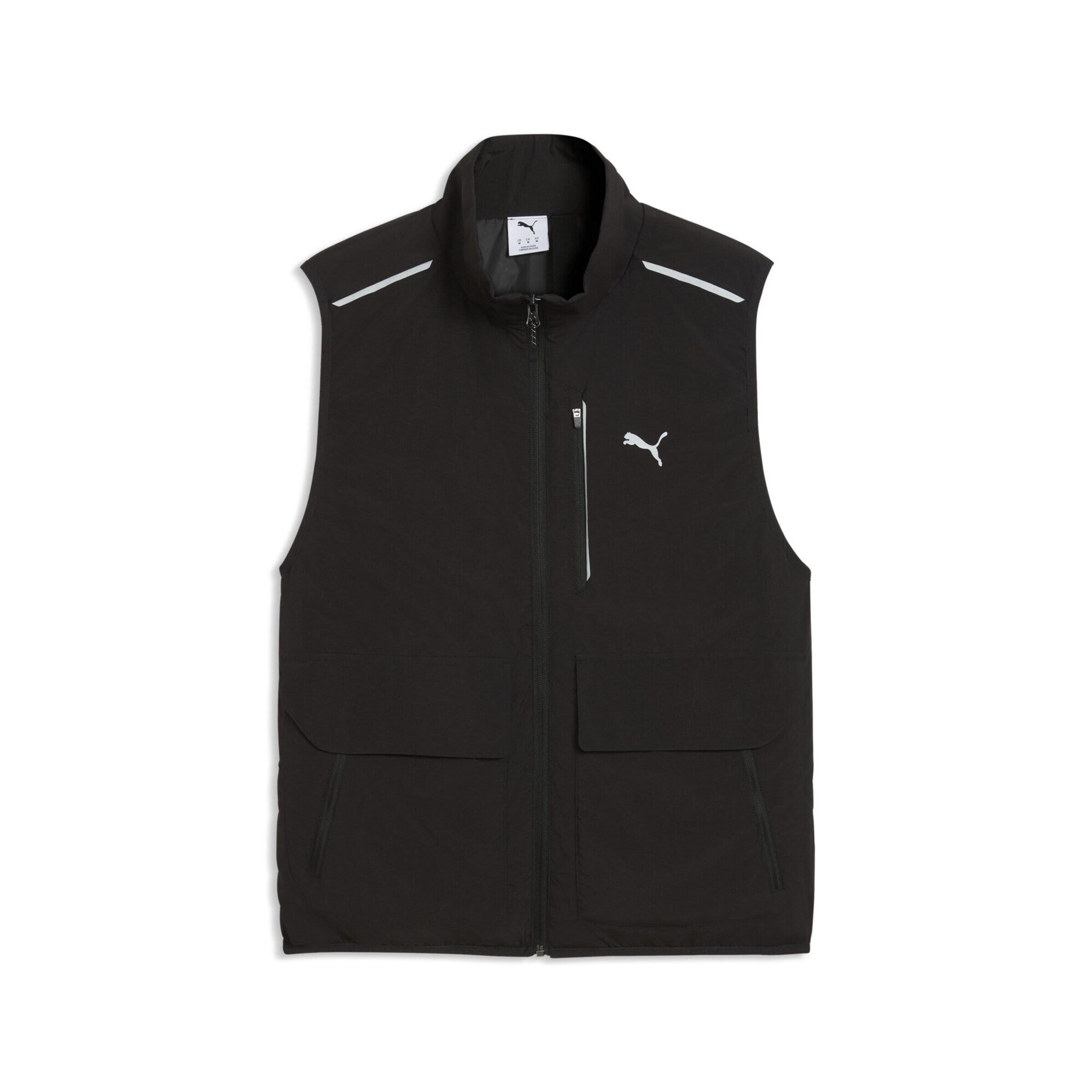PUMA Sportbodywarmer 'PrimaLoft®' in S in de kleur Zwart / Wit, Productweergave