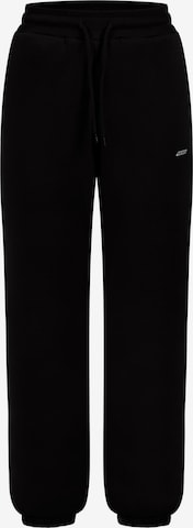 Smilodox Tapered Lyanna Casual Classic Pants in Schwarz: Vorderseite