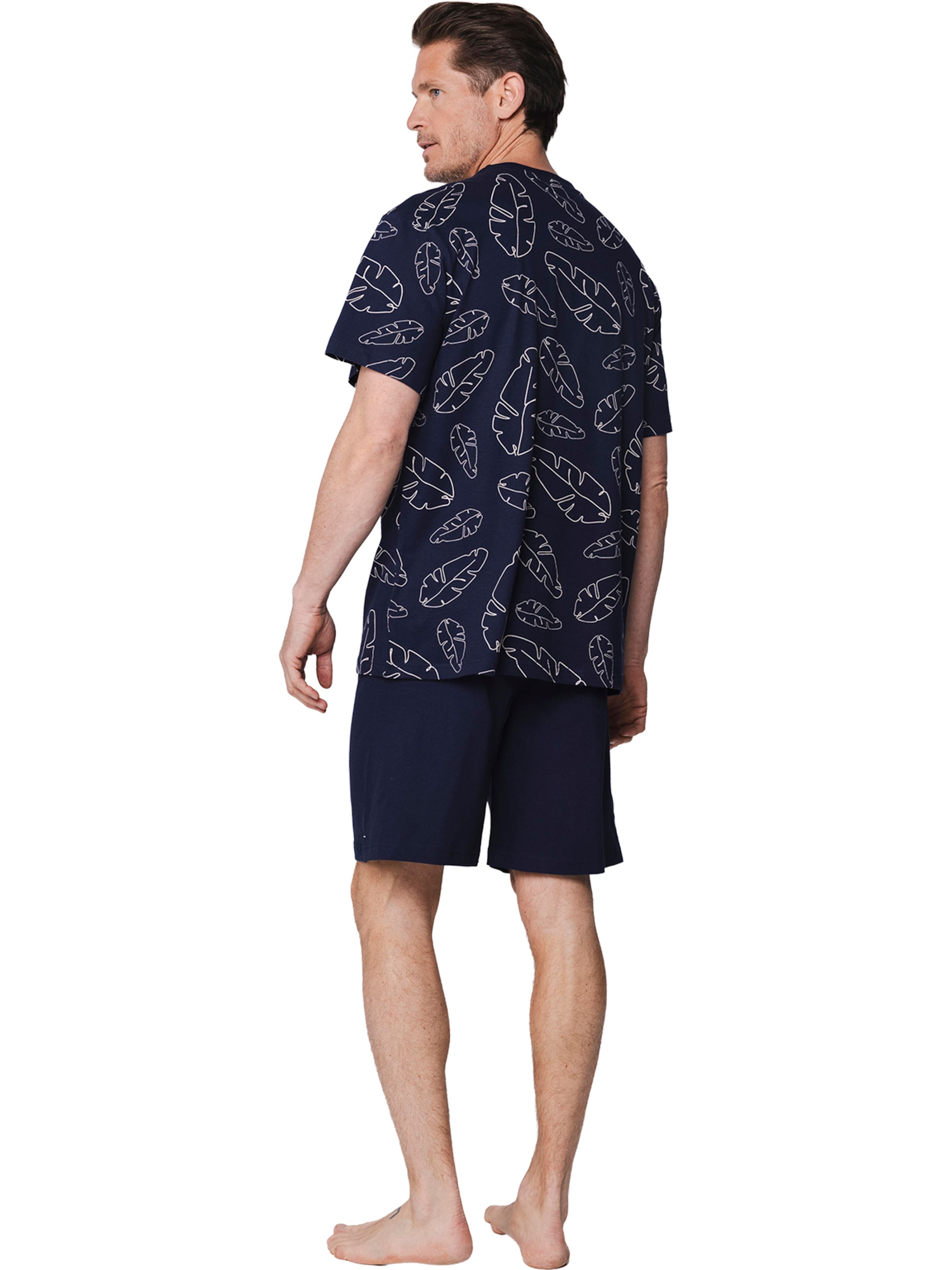 Pyjama court 'Shortama' Pastunette en bleu