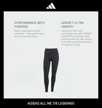 ADIDAS PERFORMANCE Skinny Παντελόνι φόρμας 'All Me' σε μαύρο