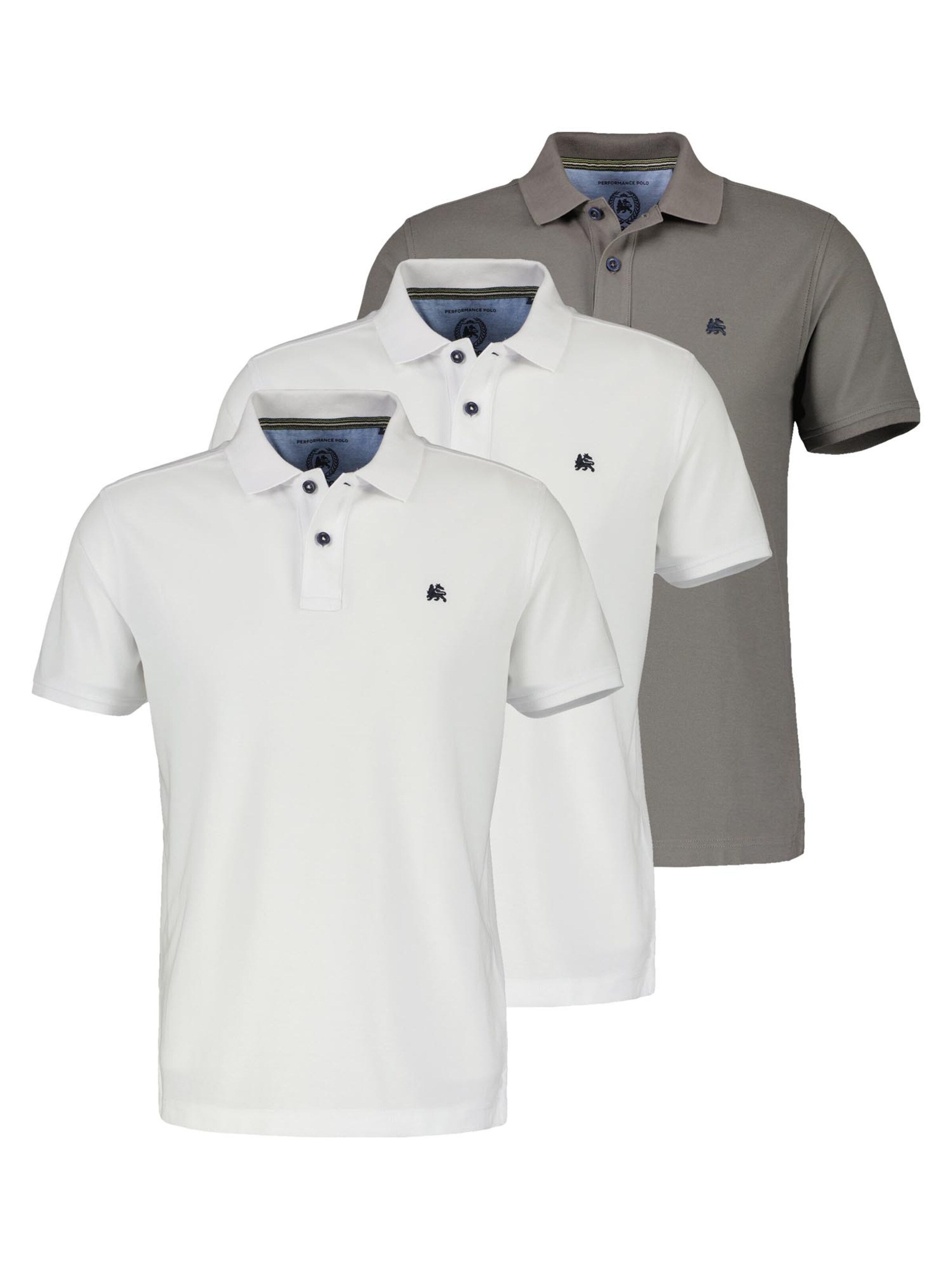 LERROS Shirt 'Basic' in Zilver: voorkant
