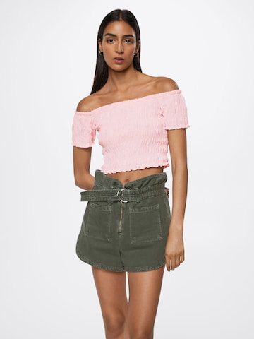 MANGO Bluse 'SALINESS' i pink: forside