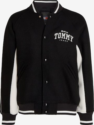 melns Tommy Jeans Starpsezonu jaka 'Varsity': no priekšpuses