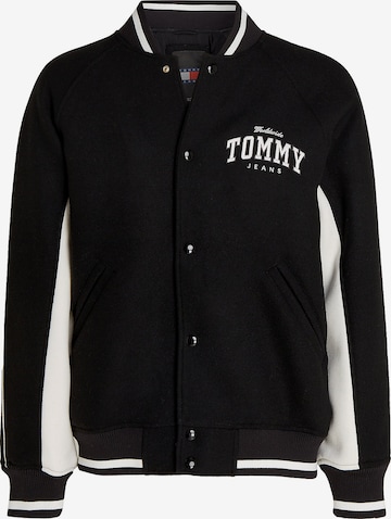 Tommy Jeans Jacke 'Varsity' in Schwarz: predná strana