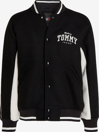 Tommy Jeans Φθινοπωρινό και ανοιξιάτικο μπουφάν 'Varsity' σε μαύρο / λευκό, Άποψη προϊόντος