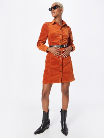 Claire Shirt Dress 'Doret' in Brown