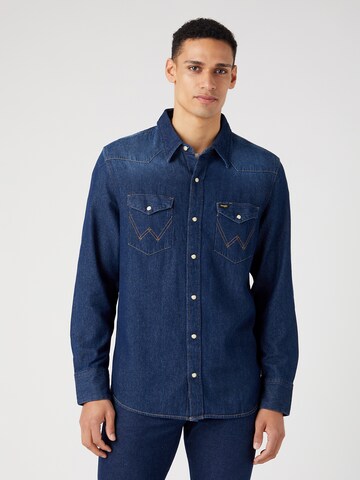 Regular fit Camicia '27MW' di WRANGLER in blu: frontale