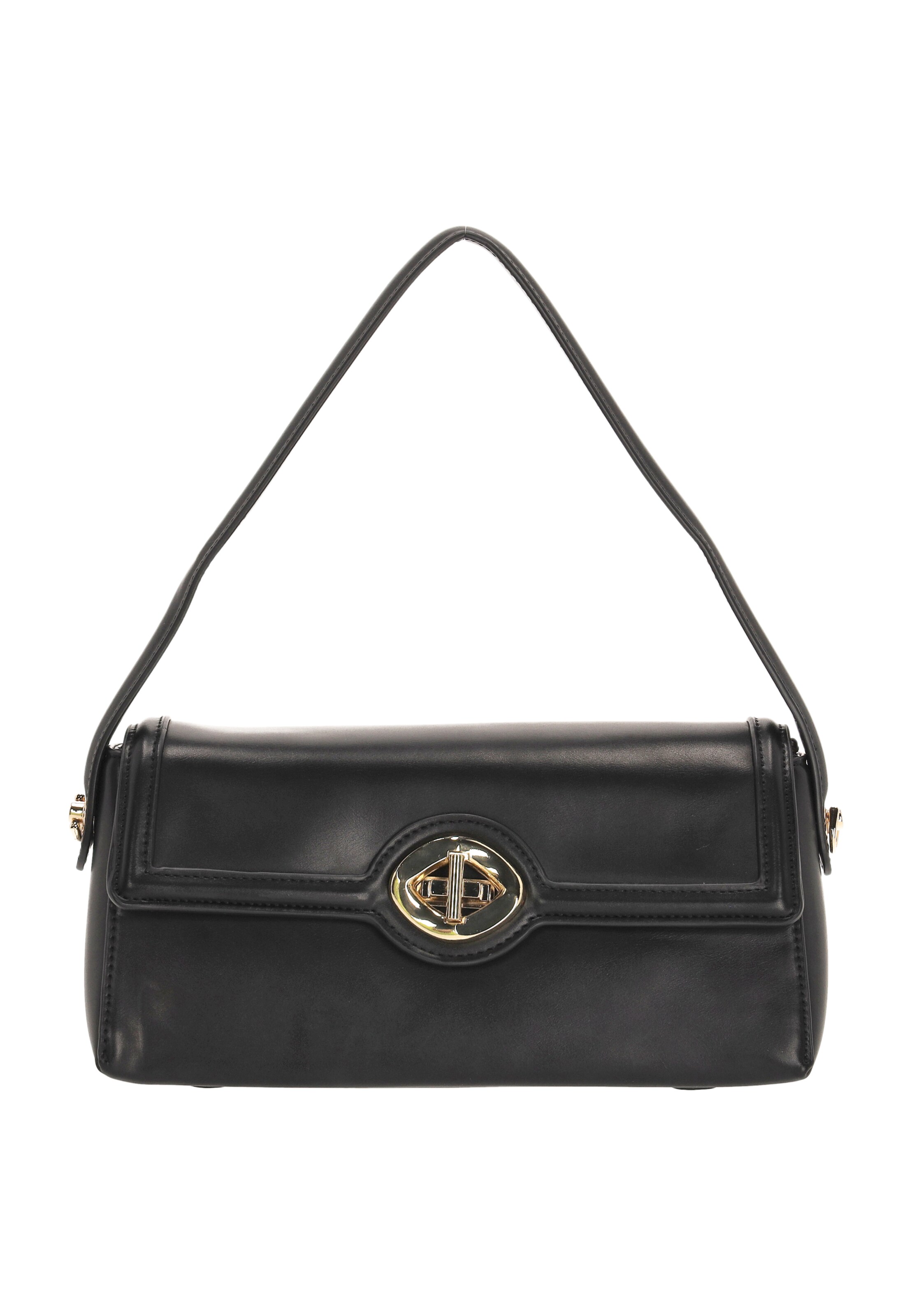 Usha - Bolso de hombro en negro: frente