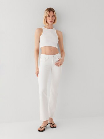 Mavi Bootcut Jeans 'Bella' in Weiß