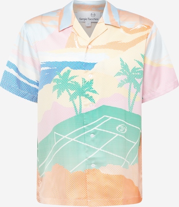 Sergio Tacchini Regular fit Риза 'RIVIERA' в зелено: отпред